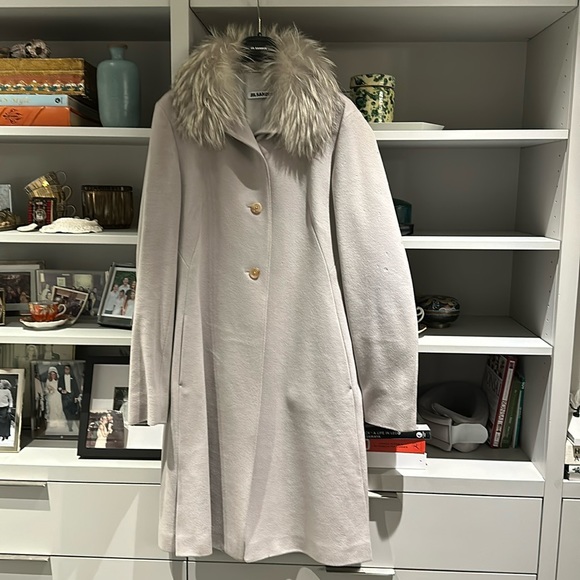 Jackets & Blazers - Jill Sanders wool/cashmere/fur coat